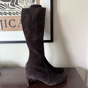 Brown Suede Knee-High Stuart Weitzman Boots
